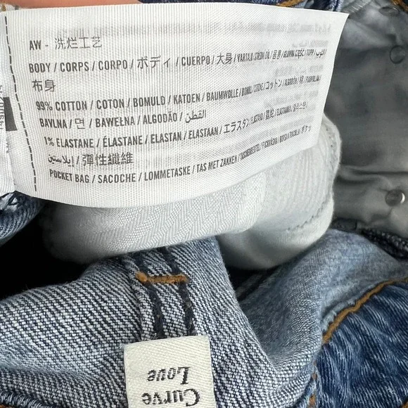 SOLD Abercrombie & Fitch Curve Love High Rise Mom Shorts 4" Denim Size 28 / 6 - Picture 7 of 7